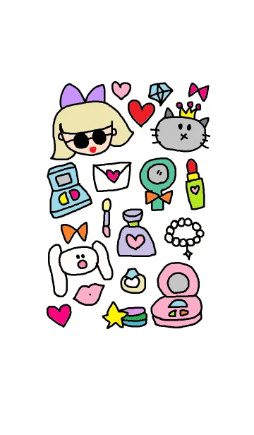 [LINE着せ替え] ハナコ メイクアップの画像1