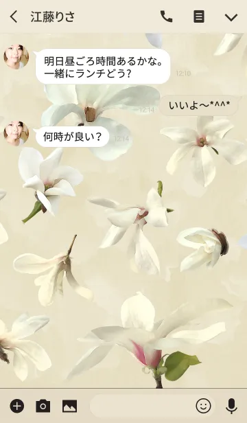 [LINE着せ替え] White magnolia blossom ~白木蓮~の画像3