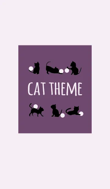 [LINE着せ替え] パープル 3 / キャットの画像1