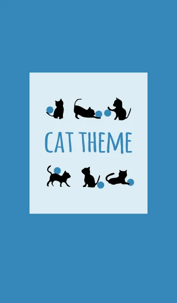 [LINE着せ替え] ブルー 3 / キャットの画像1