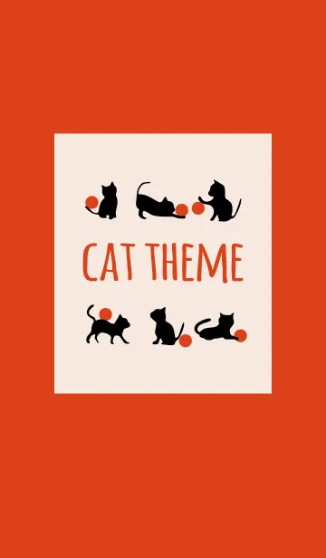 [LINE着せ替え] レッド / キャットの画像1