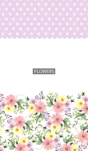 [LINE着せ替え] water color flowers_457の画像1