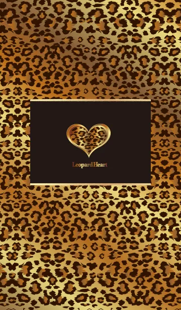 [LINE着せ替え] Leopard heart goldの画像1