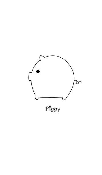 [LINE着せ替え] こぶた【ペア・ホワイト】の画像1