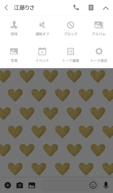 [LINE着せ替え] ラッキーハート ～ブラック＆ゴールドの画像4