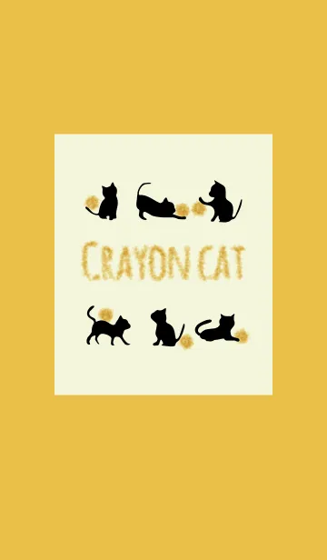 [LINE着せ替え] イエロー2 / クレヨンキャットの画像1