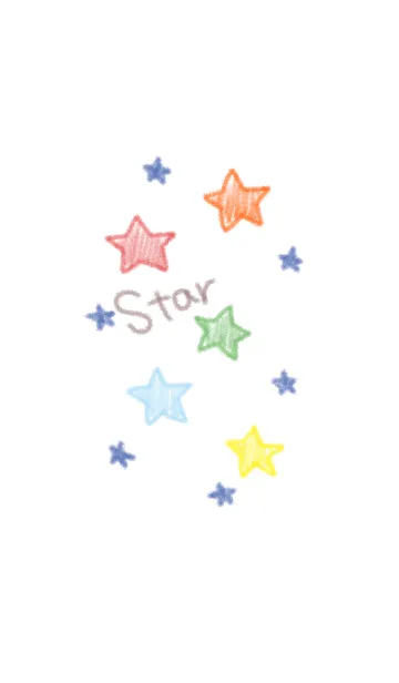 [LINE着せ替え] クレヨンのお星さまの画像1