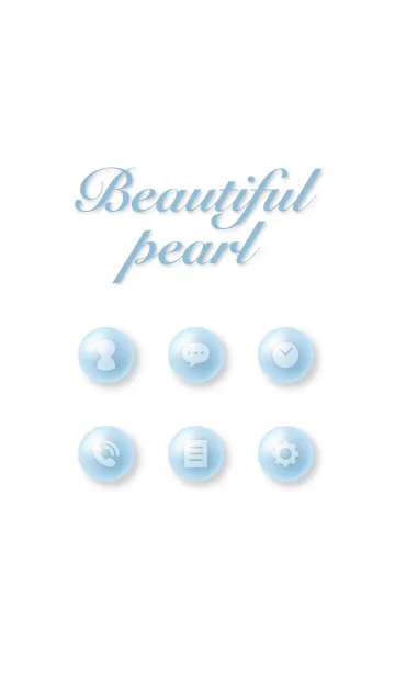 [LINE着せ替え] パール(青)の画像1