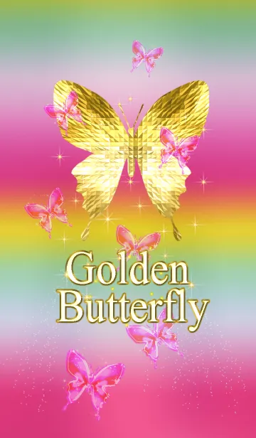 [LINE着せ替え] キラキラ♪黄金の蝶#34の画像1