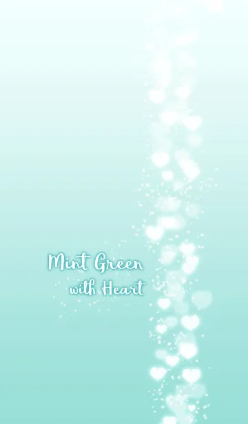 [LINE着せ替え] ミントグリーン*ハートの画像1