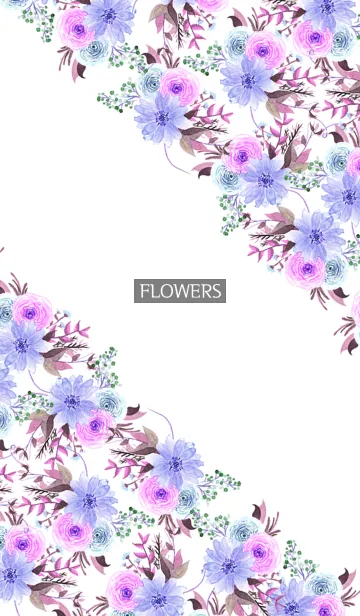 [LINE着せ替え] water color flowers_466の画像1