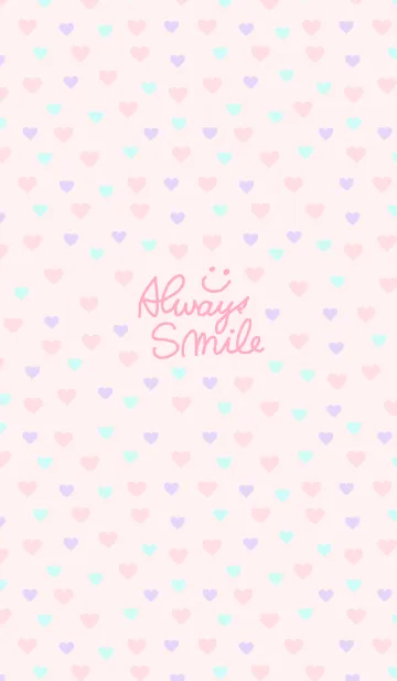 [LINE着せ替え] いつも笑顔-ピンクハート-の画像1