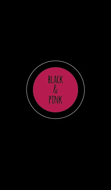 [LINE着せ替え] ブラック＆ビビッドピンク/ラインサークルの画像1