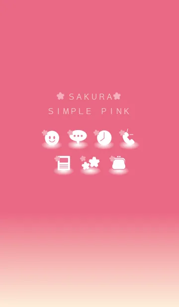 ピンクの桜アイコンの着せ替えメイン画像
