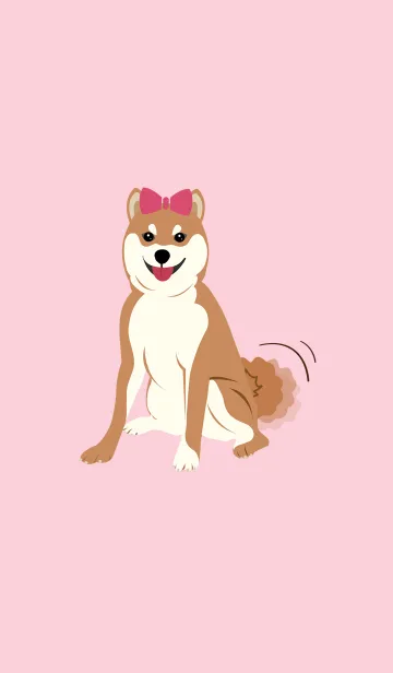 かわいい蝶が柴犬を結んだの着せ替えメイン画像