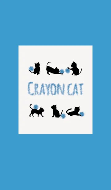 [LINE着せ替え] ブルー1 / クレヨンキャットの画像1