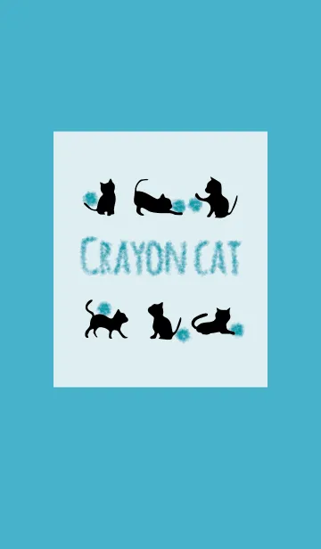 [LINE着せ替え] ブルー2 / クレヨンキャットの画像1