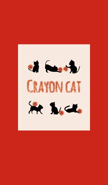 [LINE着せ替え] レッド1 / クレヨンキャットの画像1