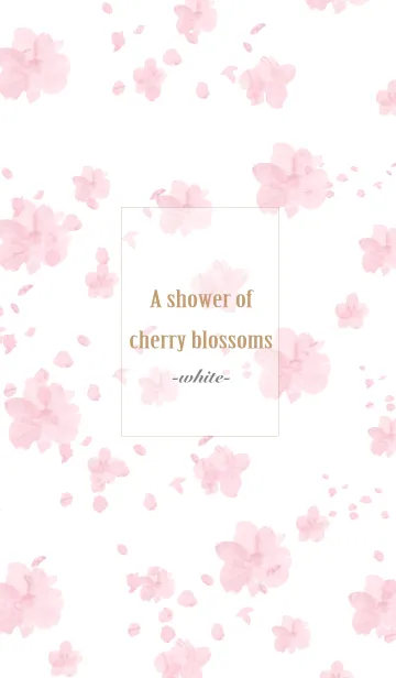 [LINE着せ替え] A shower of cherry blossoms -white-の画像1