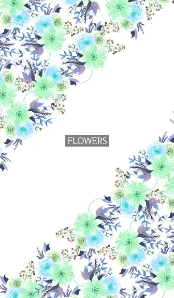 [LINE着せ替え] water color flowers_459の画像1
