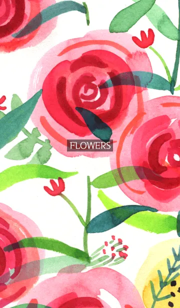 [LINE着せ替え] water color flowers_471の画像1