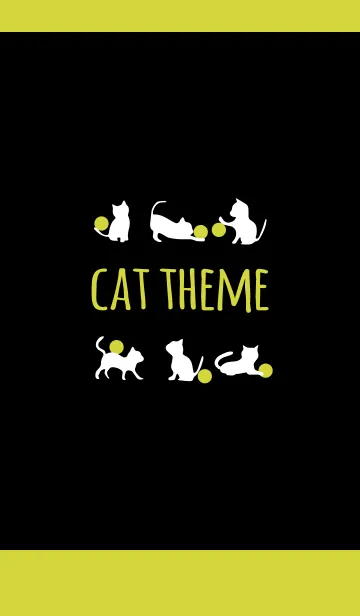 [LINE着せ替え] ブラック＆イエロー / キャットの画像1