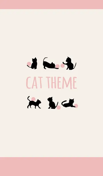 [LINE着せ替え] ベージュ＆ピンク / キャットの画像1