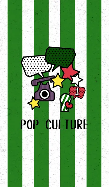 [LINE着せ替え] POP CULTURE_greenの画像1