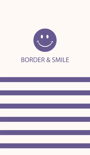 [LINE着せ替え] BORDER ＆ SMILE -PURPLE-の画像1