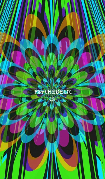 [LINE着せ替え] サイケデリック 花柄3の画像1