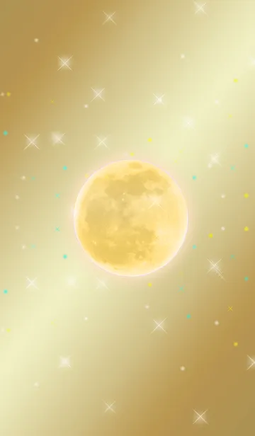 [LINE着せ替え] Full moon power.10(GOLD.4)の画像1
