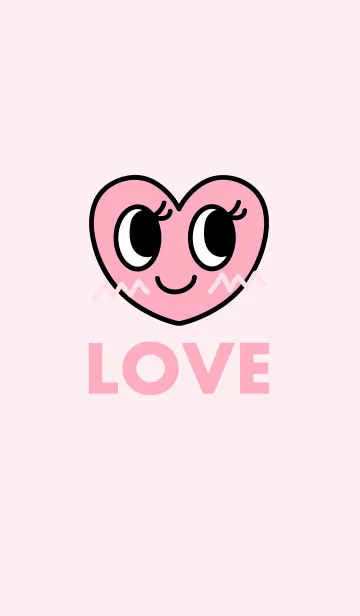 [LINE着せ替え] ハート ＆ LOVE ピンクの画像1