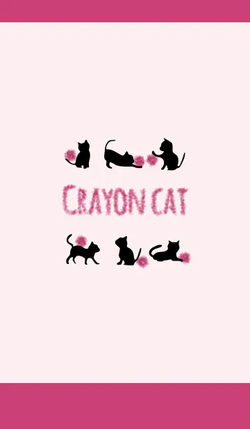 [LINE着せ替え] ピンク1 / クレヨンキャットの画像1