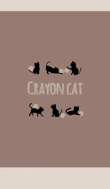 [LINE着せ替え] ブラウン2 / クレヨンキャットの画像1