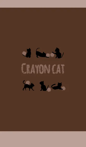 [LINE着せ替え] ブラウン1 / クレヨンキャットの画像1
