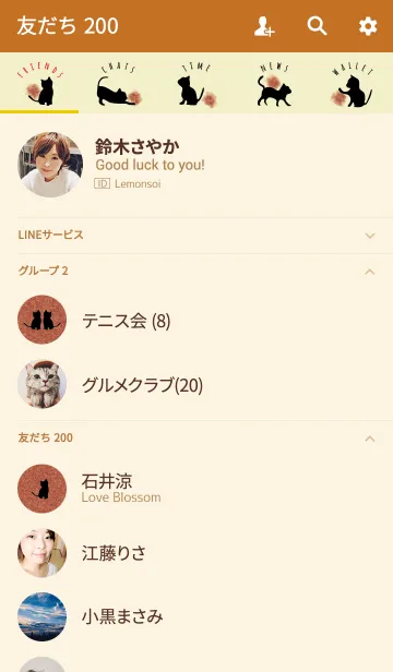 [LINE着せ替え] ブラウン5 / クレヨンキャットの画像2