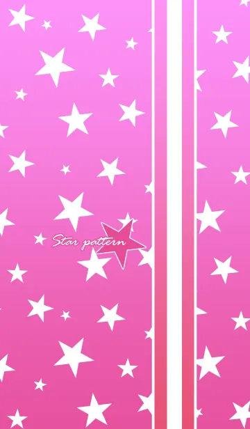 [LINE着せ替え] スター＆ピンクグラデーションの画像1