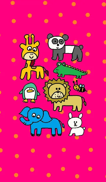 アニマル（ピンク オレンジ）の着せ替えメイン画像