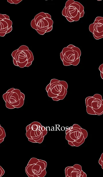 [LINE着せ替え] ブラックベージュ＆大人な薔薇の画像1