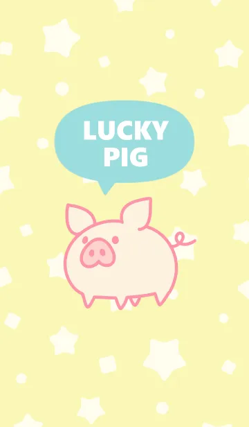 [LINE着せ替え] LUCKY PIG[Yellow]の画像1