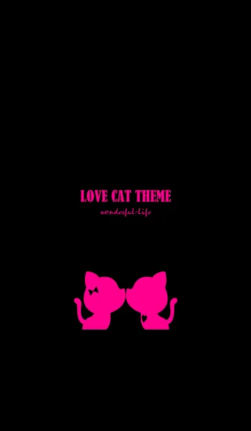 [LINE着せ替え] LOVE CAT THEME -PINK-の画像1