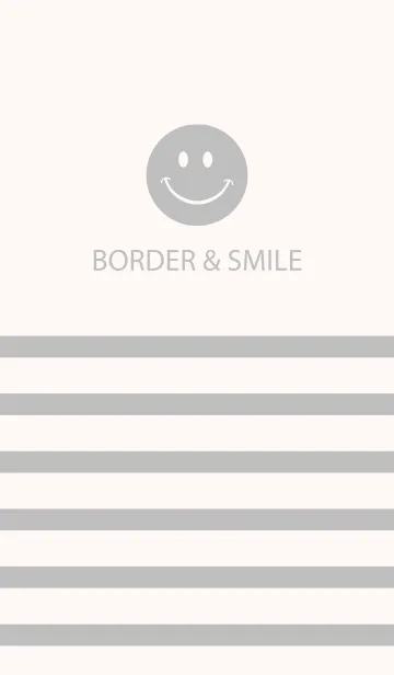 [LINE着せ替え] BORDER ＆ SMILE -GRAY-の画像1