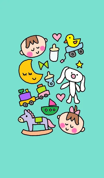 ベビー ターコイズブルーの着せ替えメイン画像