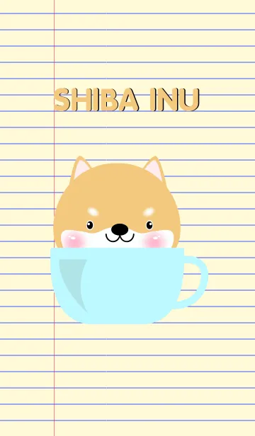 [LINE着せ替え] Simple Cute Shiba Inu Theme Vr.2(jp)の画像1