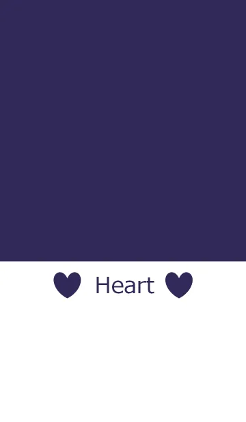 [LINE着せ替え] 紺色とシンプルハートの画像1