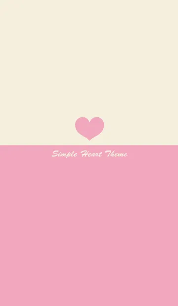 [LINE着せ替え] Simple Beige Heart Themeの画像1