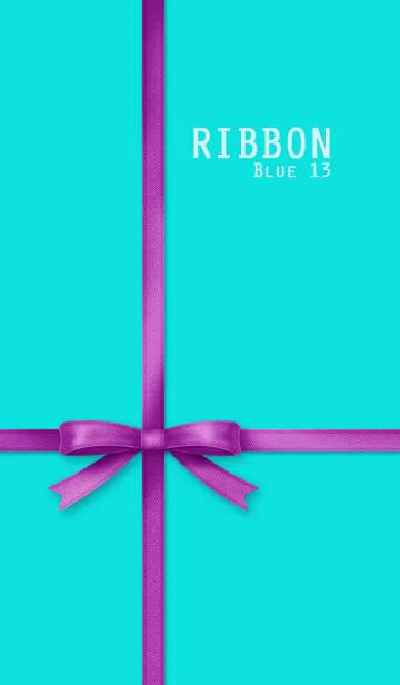 [LINE着せ替え] リボン/ブルー13の画像1