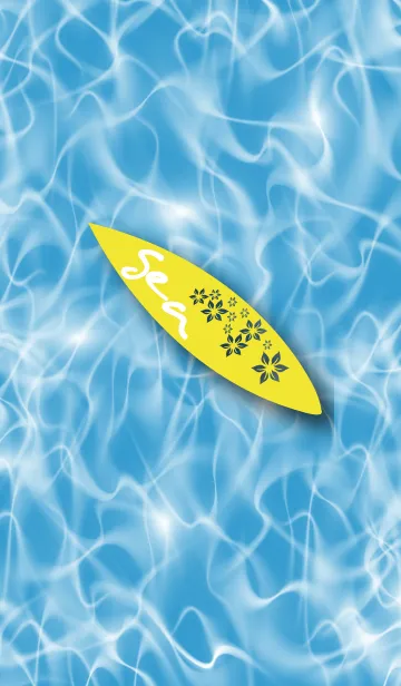 [LINE着せ替え] Surfing at the sea -YELLOW-の画像1