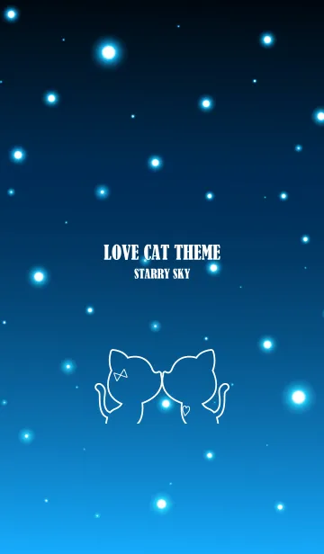 [LINE着せ替え] LOVE CAT THEME -STARRY SKY-の画像1