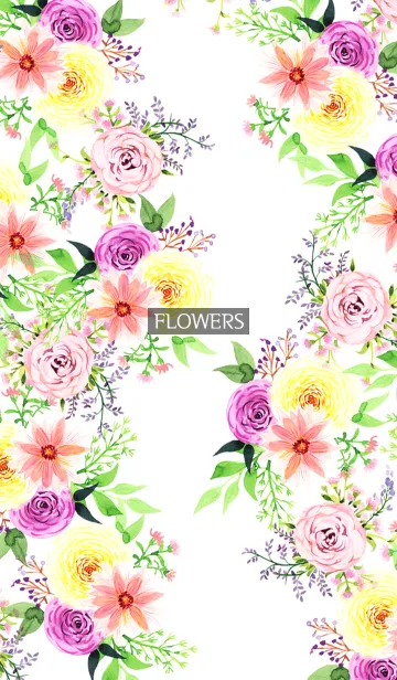 [LINE着せ替え] water color flowers_485の画像1